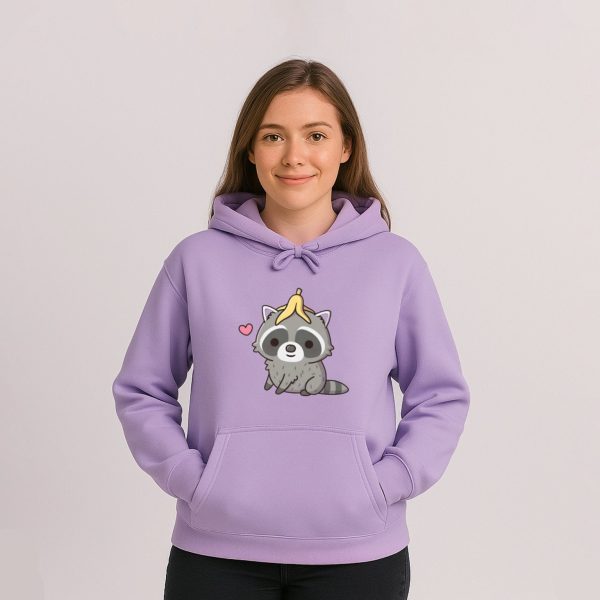 Cute Raccoon with Banana Unisex Hoodie