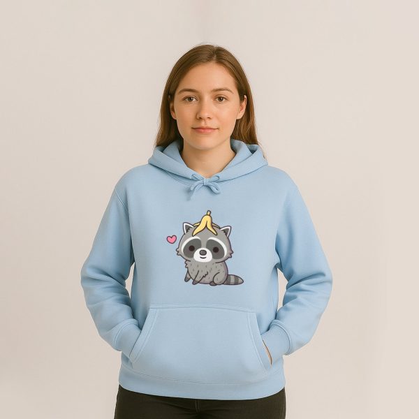 Cute Raccoon with Banana Unisex Hoodie