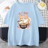 Cute Shiba Inu Slurping Ramen Unisex Tee