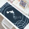 Double Koi Fish Pink Navy Large Mouse Pad