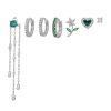 Emerald Bloom 18k Gold-Plated Earring Set