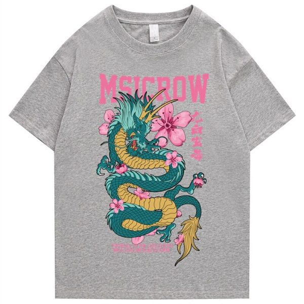 Emerald Dragon Pink Sakura Unisex Cotton Tee