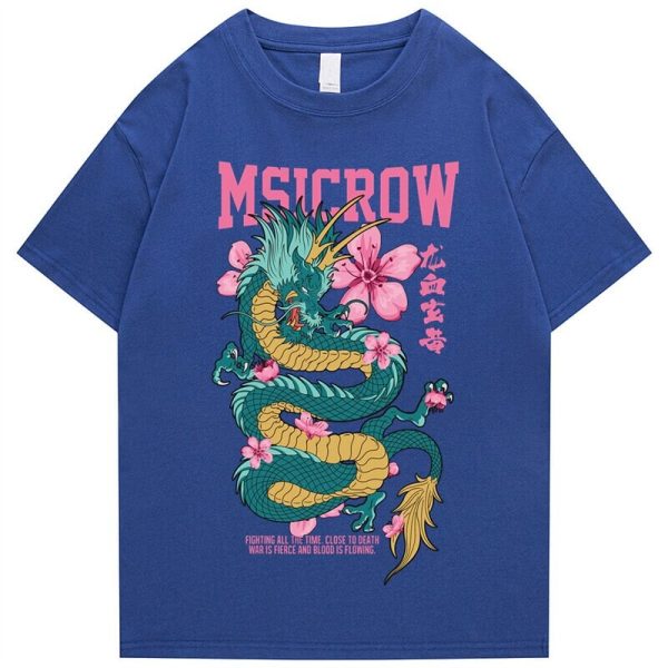 Emerald Dragon Pink Sakura Unisex Cotton Tee