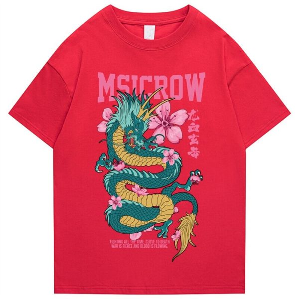 Emerald Dragon Pink Sakura Unisex Cotton Tee