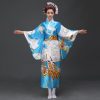 Long Traditional Japanese-themed Cloudy Women's Kimono