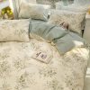 Floral Sage Green & Cream Botanical Print Bedding Set
