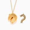Fortune Cookie Hidden Message 18K Gold-plated Pendant Necklace