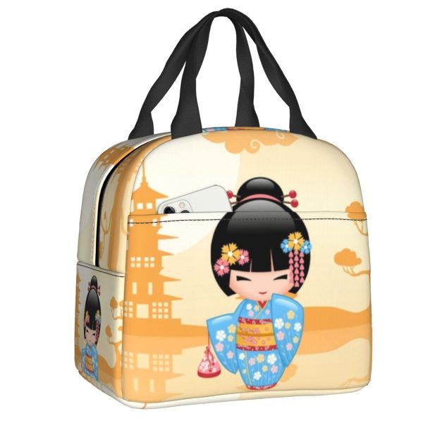 Four Seasons Furisode Kimono Girl Lunch Bag
