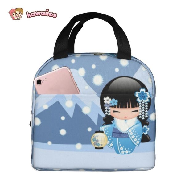 Four Seasons Furisode Kimono Girl Lunch Bag