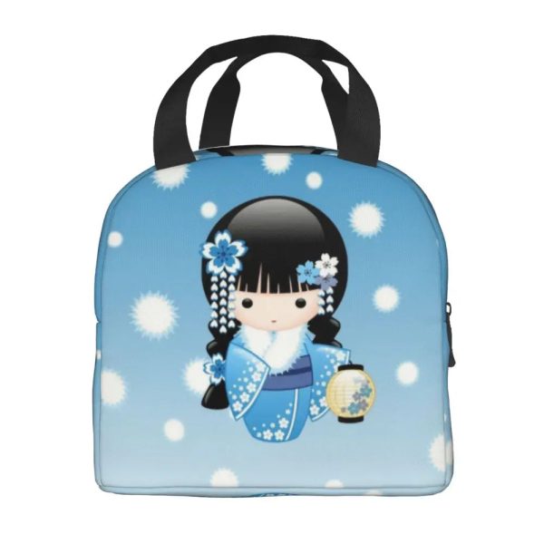 Four Seasons Furisode Kimono Girl Lunch Bag