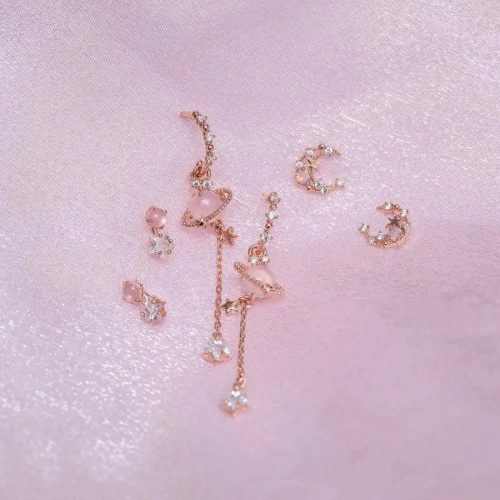 Galaxy Bloom 18k Gold-plating Earrings (6pc Set)