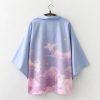 Galaxy Purple Blue Pink Clouds Women's Kimono