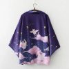 Galaxy Purple Blue Pink Clouds Women's Kimono