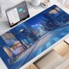 Glowing Japanese Street Architecture Mouse Pad