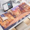 Glowing Japanese Street Architecture Mouse Pad