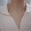 Golden Blossom Zircon Necklace Chain
