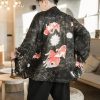 Golden Koi and Japanese Crane Men Kimono