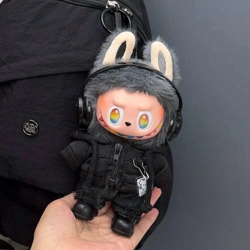 Handmade All-Black Streetwear Labubu Outfit