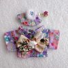 Handmade Labubu Japanese Kitsune Kimono Fan Outfit