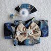 Handmade Labubu Japanese Kitsune Kimono Fan Outfit