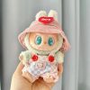 Handmade Labubu Summer Dungarees Checked Bear Outfit with Accessories