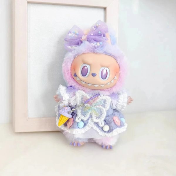 Handmade Lavender Dream Butterfly Labubu Outfit