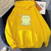 Happy Green Blushing Frog Unisex Hoodie