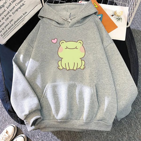 Happy Green Blushing Frog Unisex Hoodie