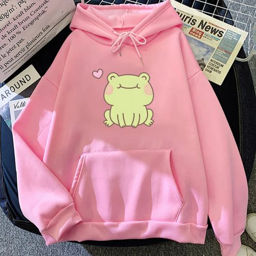 Happy Green Blushing Frog Unisex Hoodie