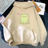 Happy Green Blushing Frog Unisex Hoodie