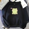 Happy Green Blushing Frog Unisex Hoodie
