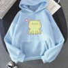Happy Green Blushing Frog Unisex Hoodie