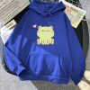 Happy Green Blushing Frog Unisex Hoodie