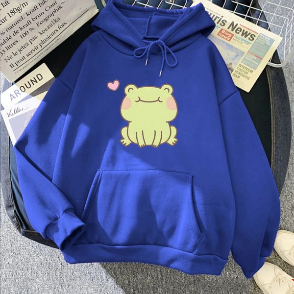 Happy Green Blushing Frog Unisex Hoodie