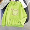 Happy Green Blushing Frog Unisex Hoodie