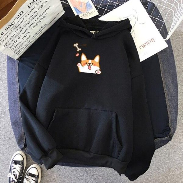 Harajuku Kawaii Corgi Hoodie