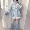 Harajuku Y2k Wintercore Zipper Ruffle Women's Jacket