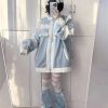 Harajuku Y2k Wintercore Zipper Ruffle Women's Jacket