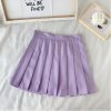 High Waist Cute Simple Pleated Short Light Skirt