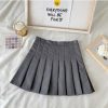High Waist Cute Simple Pleated Short Light Skirt