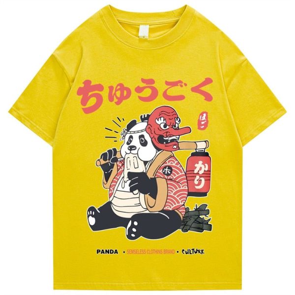 Japanese Fat Samurai Panda Unisex Tee