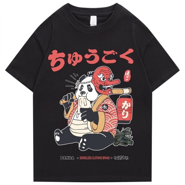 Japanese Fat Samurai Panda Unisex Tee