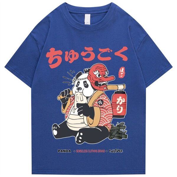 Japanese Fat Samurai Panda Unisex Tee