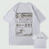 Japanese Kanji Wave Masks Lucky Cat Cotton Tee Set 1