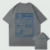 Japanese Kanji Wave Masks Lucky Cat Cotton Tee Set 1