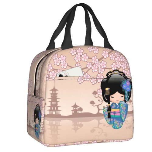 Japanese Keiko Kokeshi Doll Lunch Bag