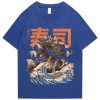 Japanese King Dragon Sushi Roll Waves Unisex Tee