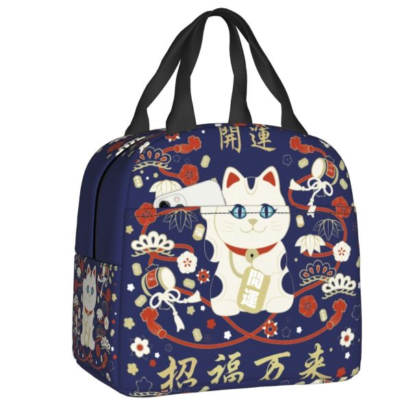 Japanese Lucky Cat Lunch Bag