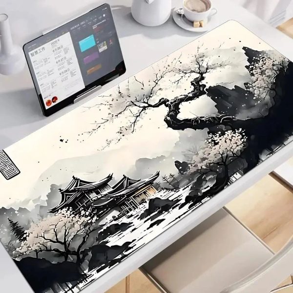 Japanese Pagoda Traditional Ink Mouse Pad