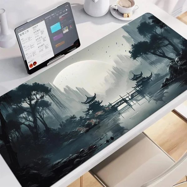 Japanese Pagoda Traditional Ink Mouse Pad